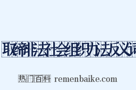 取缔非法社会组织办法反义词是什么意思的图片